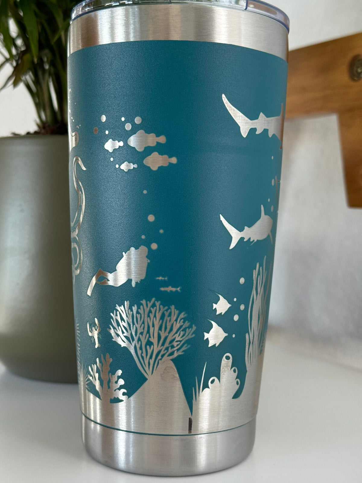 Pirate Kraken 20oz Tumbler | Engraved Nautical Ocean Mug