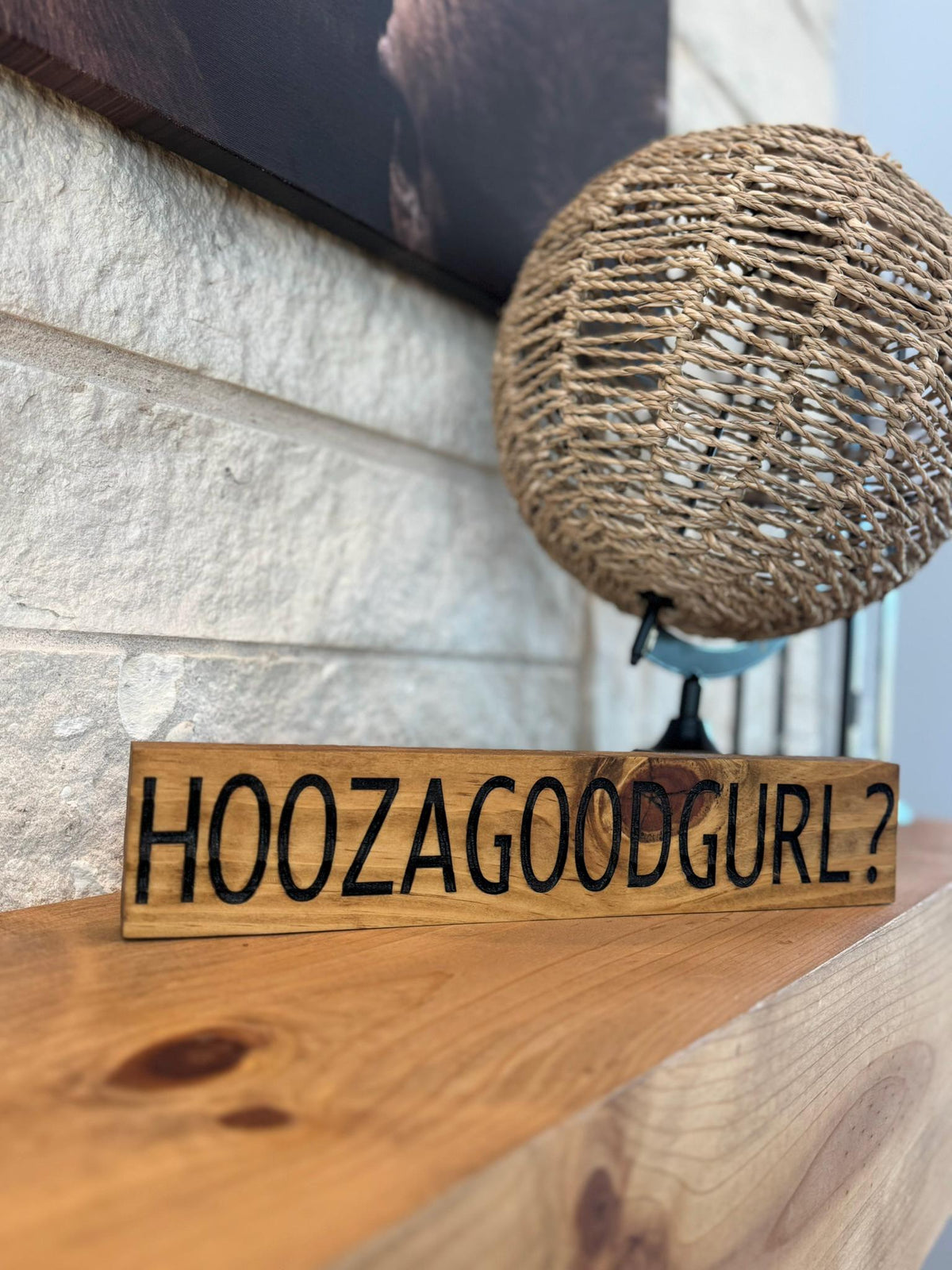 HOOZAGOODGURL? - Funny Dog Lover Wood Sign - Dog Mom Gift