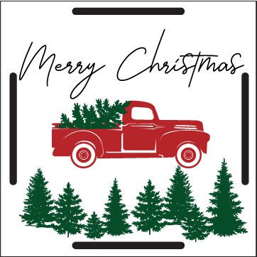 Wood Christmas Blanket Tag SVG, Laser Cut File (Digital Download)