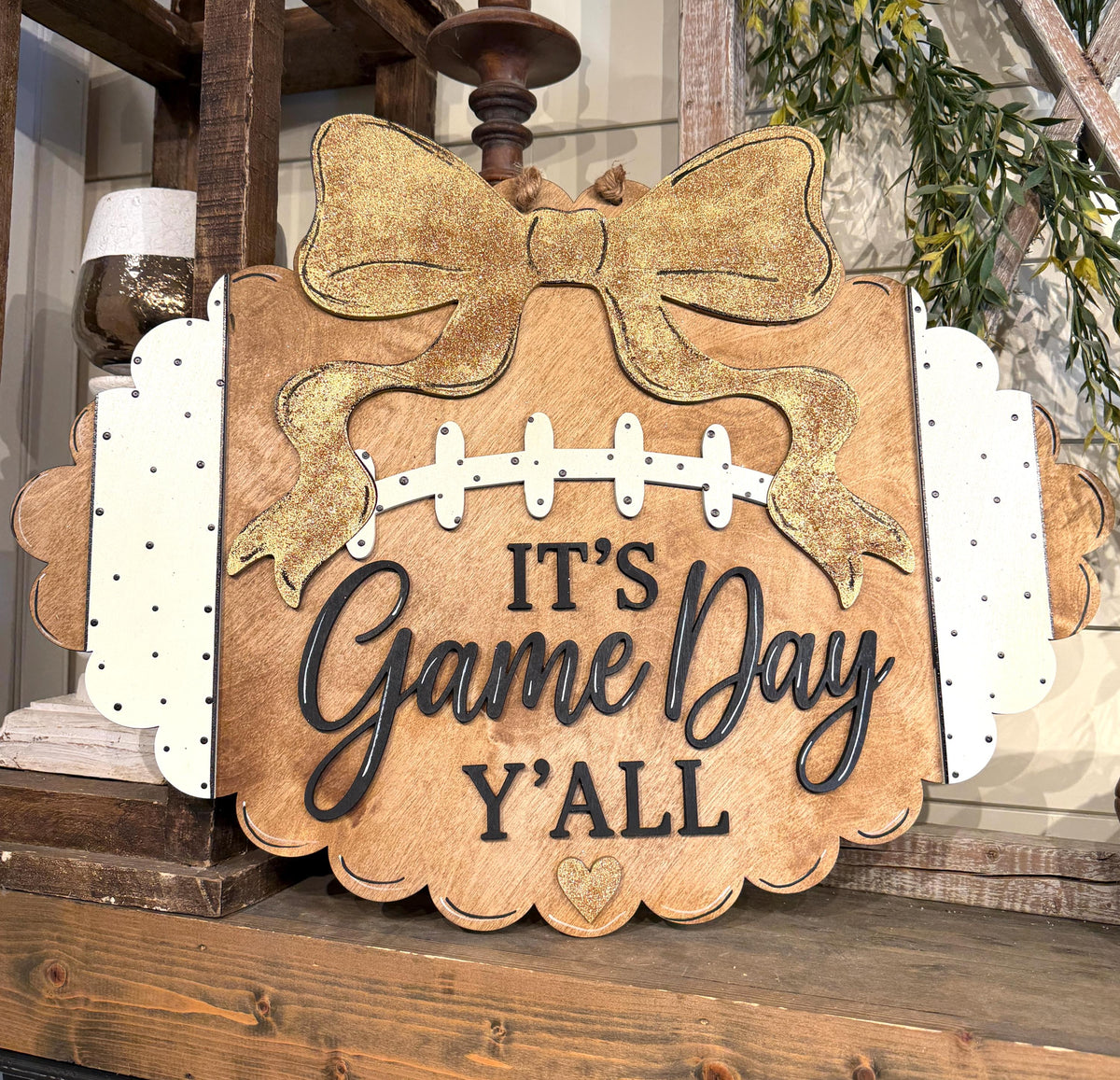 DIY Football Door Hanger Kit: Unfinished Birch Plywood, Paint Party Craft Blank