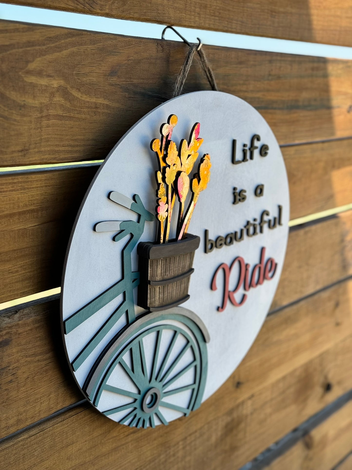 Life is a Beautiful Ride door/wall sign