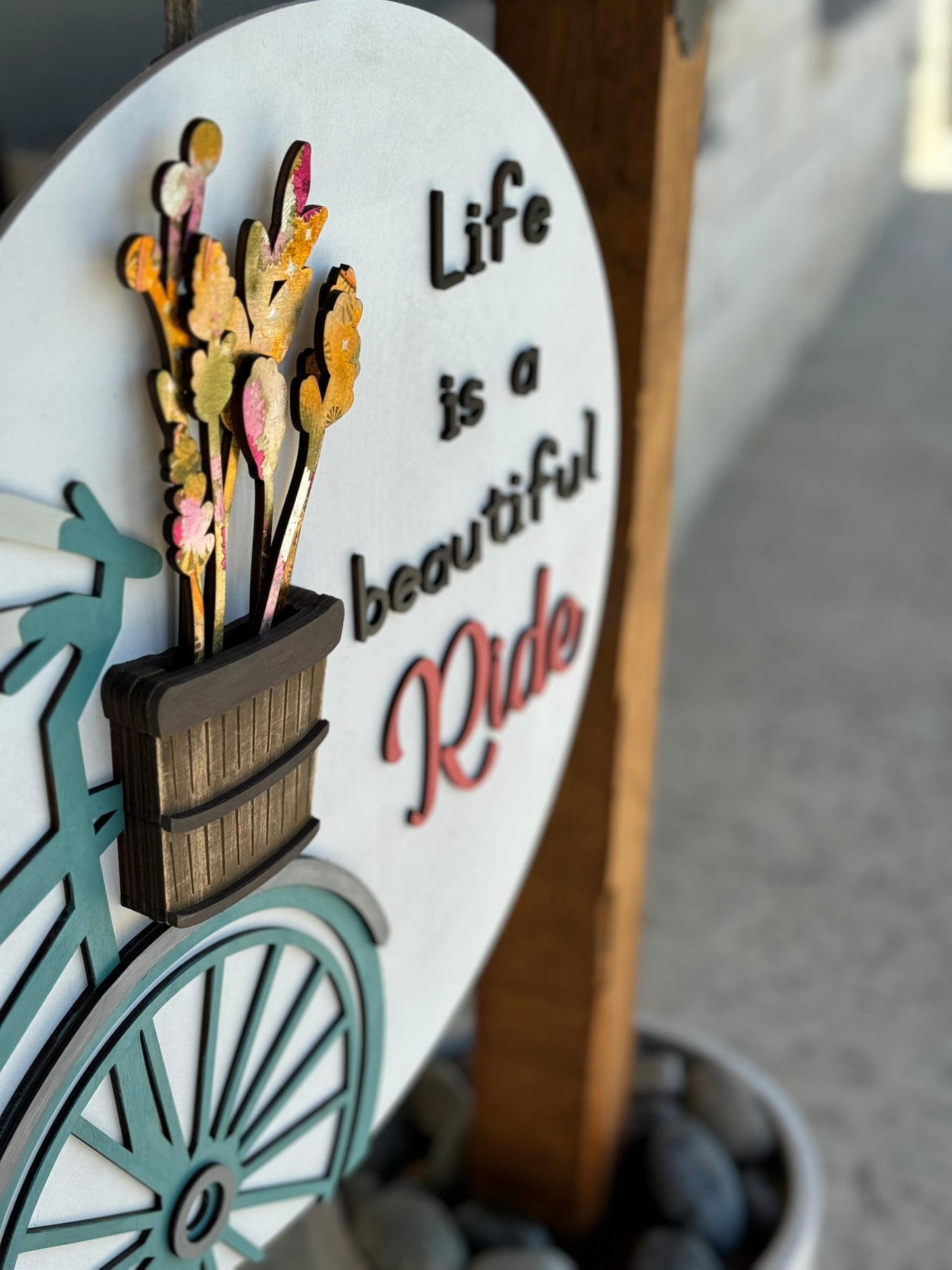 Life is a Beautiful Ride door/wall sign