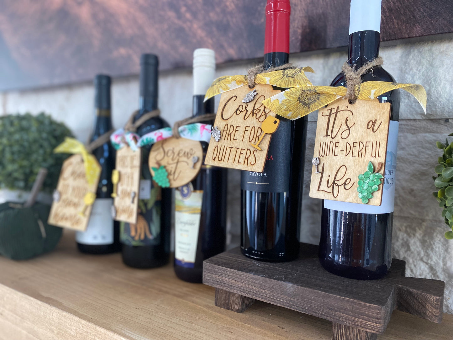 "Corks are for QUITTERS" Wine tag