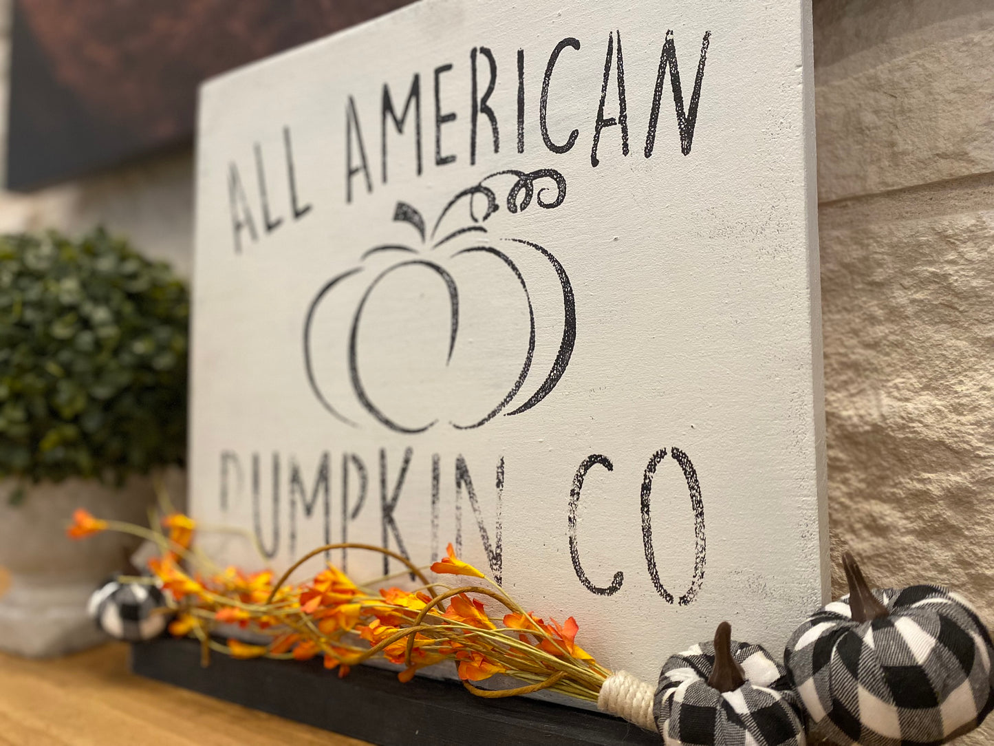 All American Pumpkin Co sign