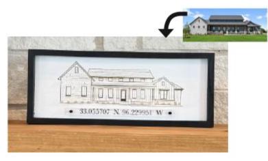 Custom House Photo Engraving with Coordinates Personalized Home Drawing Gift for Realtor New Homeowner Housewarming Gift Custom Sketch