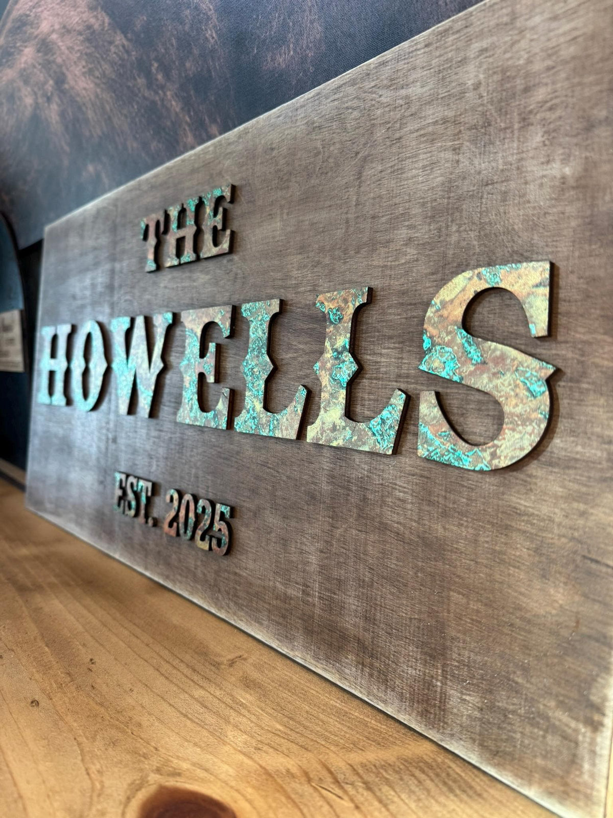 Custom Family Name Sign Personalized Wedding Gift Rustic Wood Decor Western Style Sign