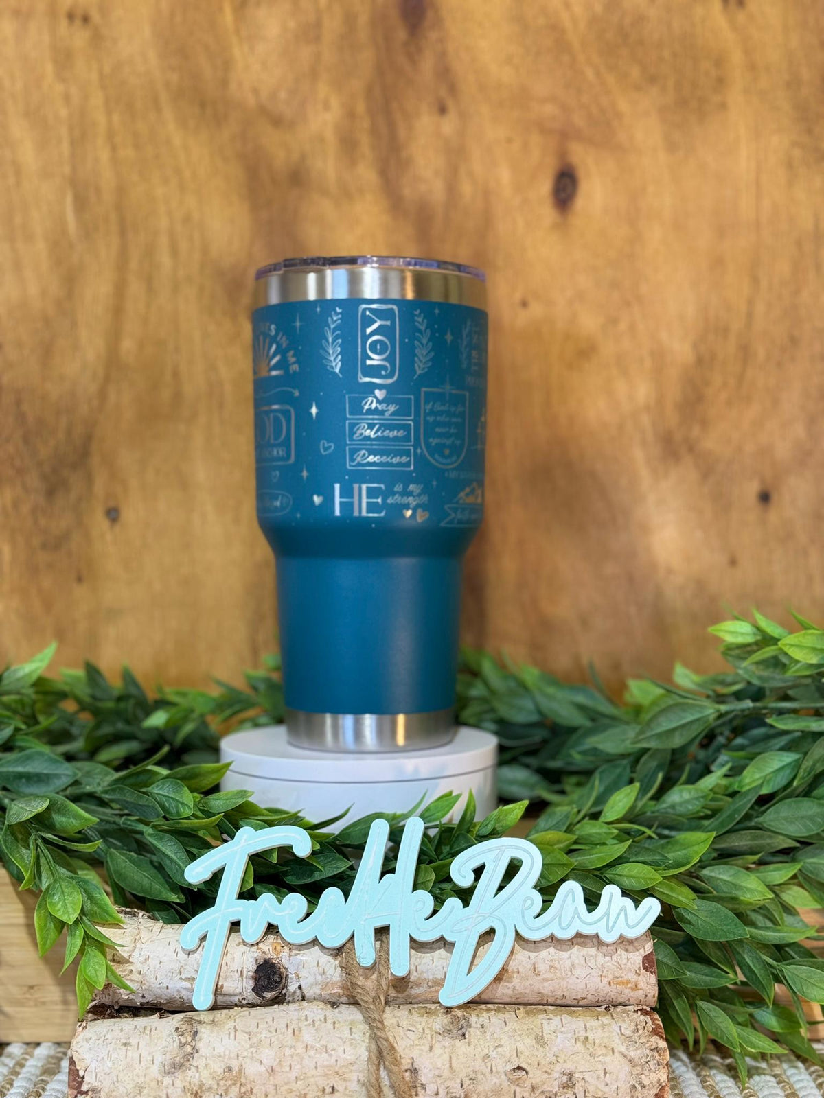 Christian Engraved Tumbler God Is My Anchor Cup Bible Verse Wrap Inspirational 40oz Mug Faith Gift for Women