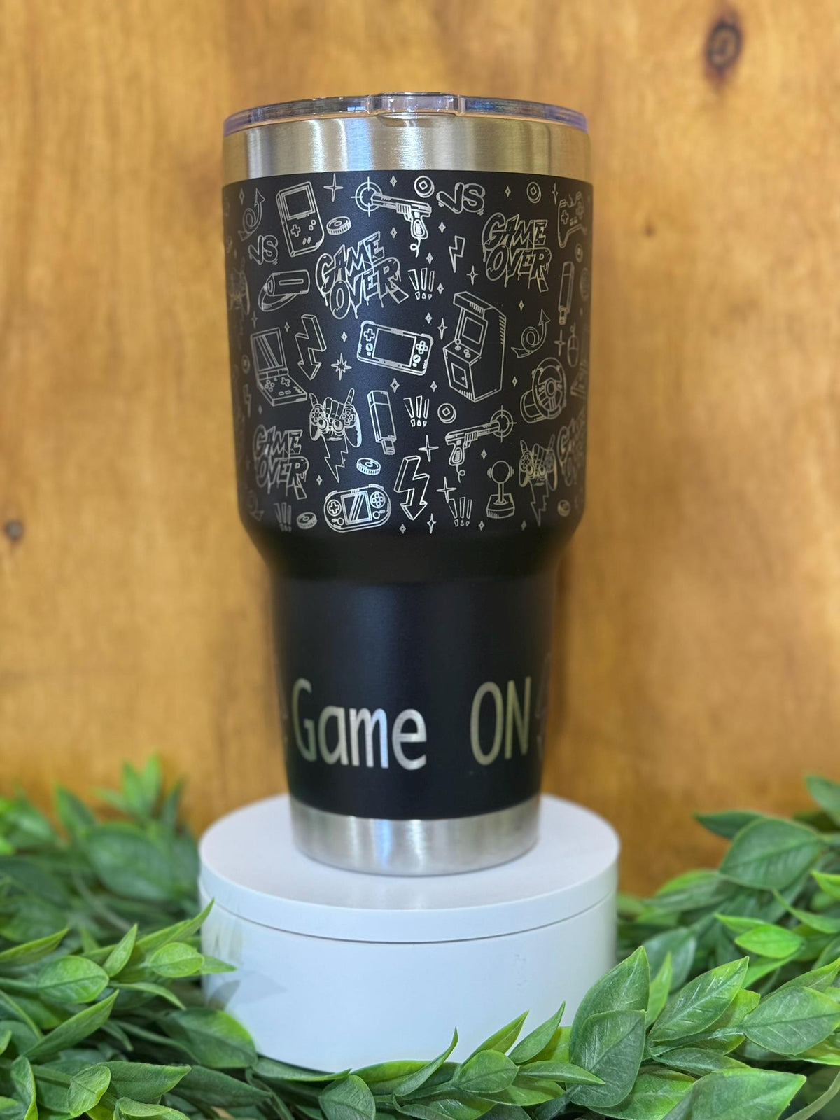 Engraved Gamer Tumbler 40oz, Personalized Video Game Travel Mug