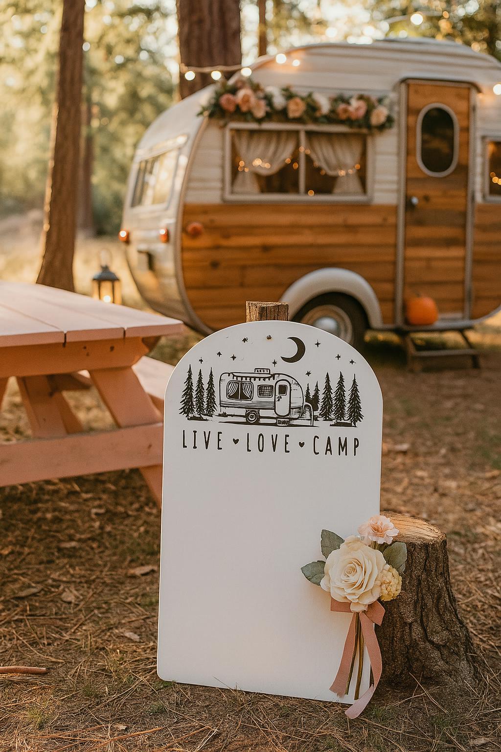 RV Camper Decor Sign Acrylic Adventure Board
