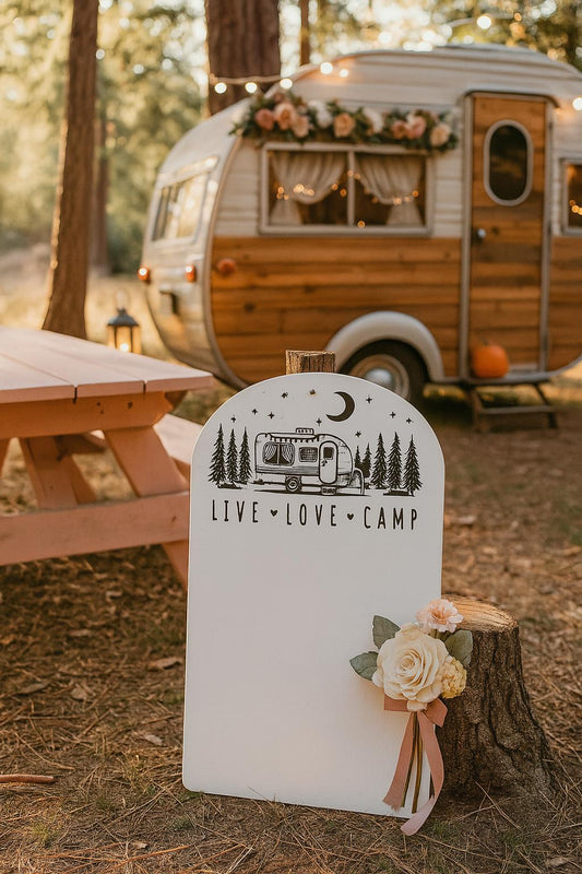 RV Camper Decor Sign Acrylic Adventure Board