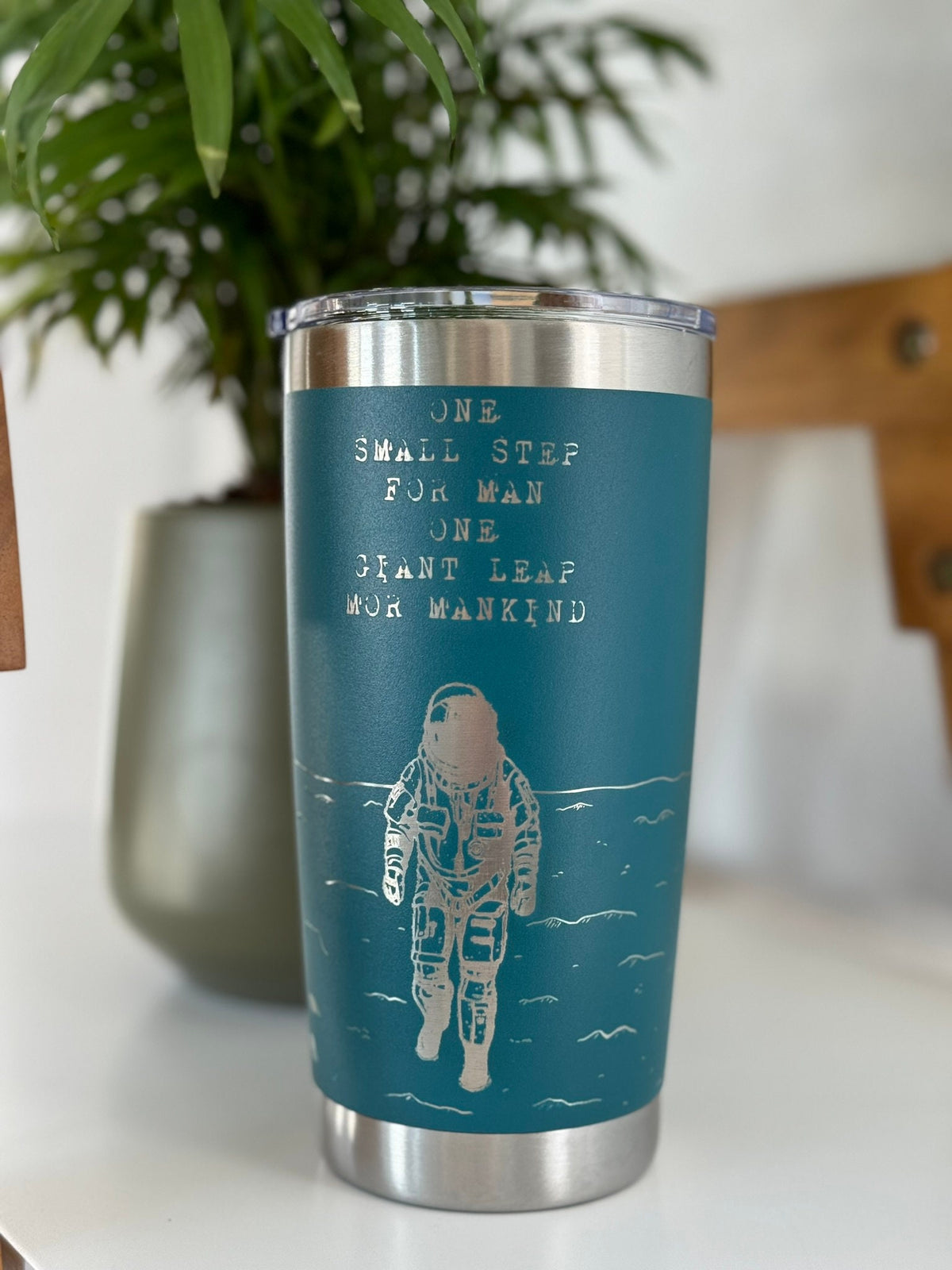 Astronaut Moon Walk 20oz Tumbler, Laser Engraved Travel Mug