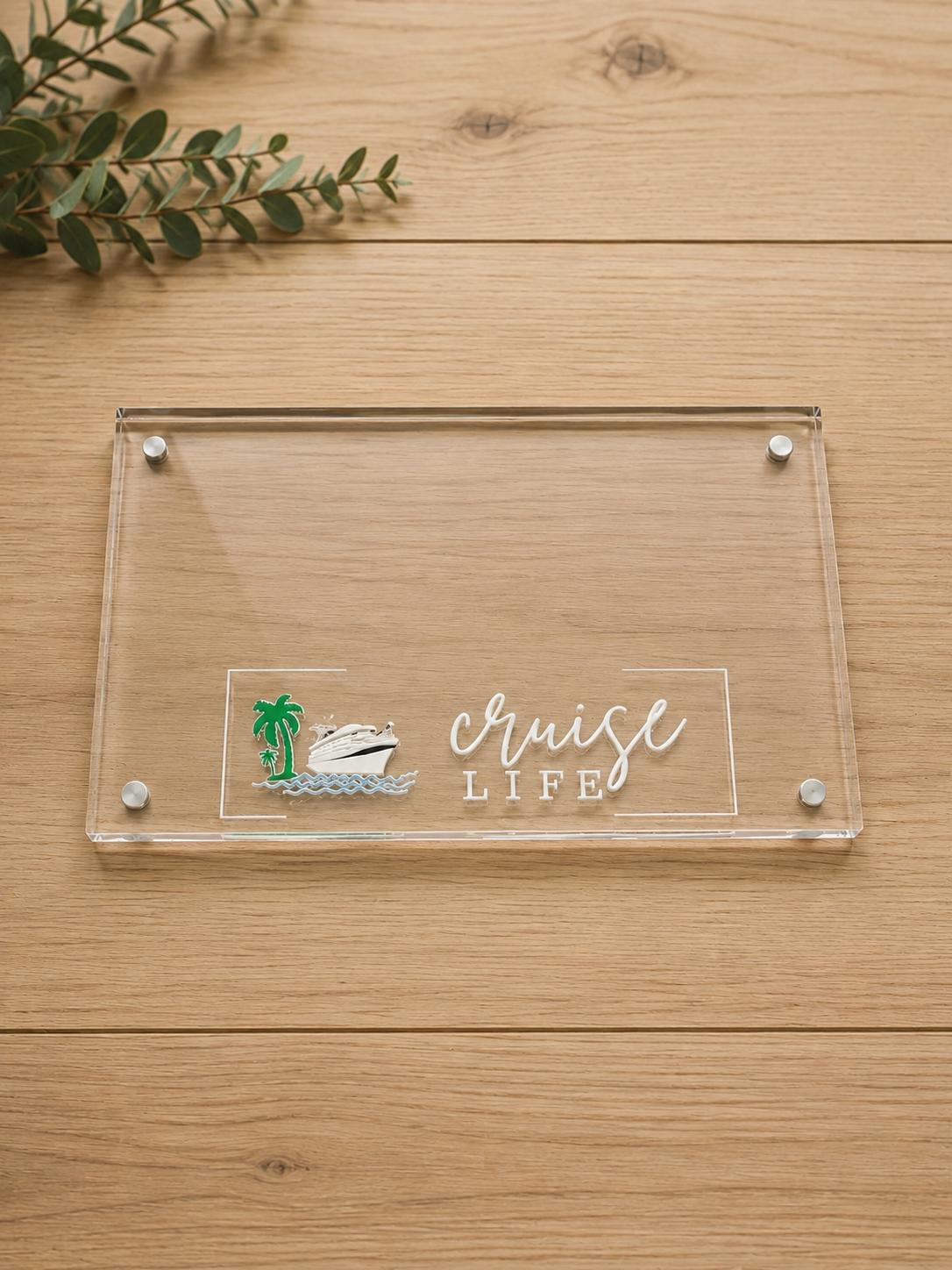 Cruise Life Acrylic Photo Frame: Vacation Memory Display