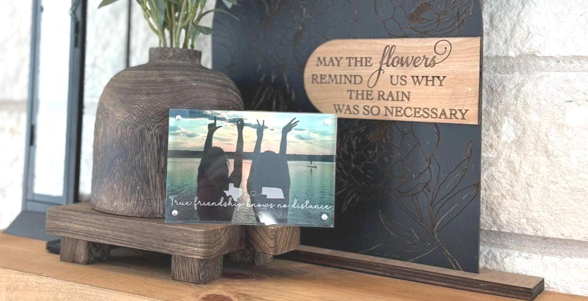 Long Distance Friendship Acrylic Frame, Personalized Best Friend Gift