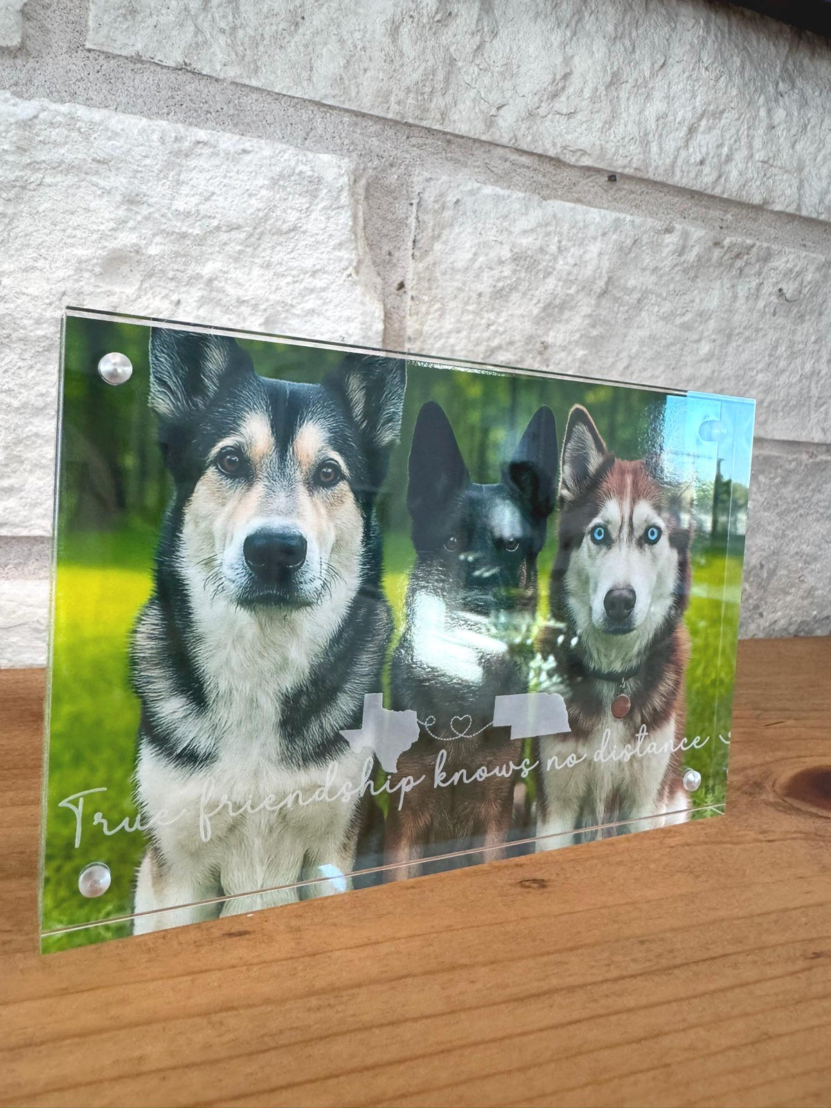 Long Distance Friendship Acrylic Frame, Personalized Best Friend Gift
