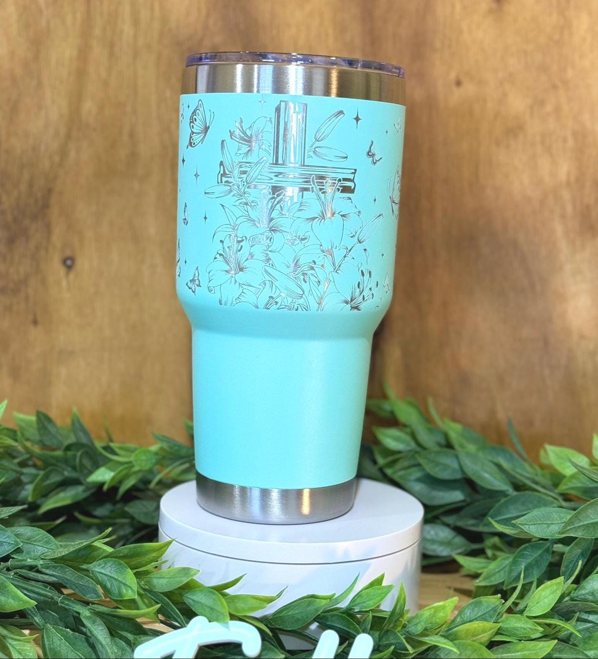 God Is Good Tumbler Christian Butterfly Cup Inspirational Engraved 40oz Tumbler Faith Gift for Women religious present