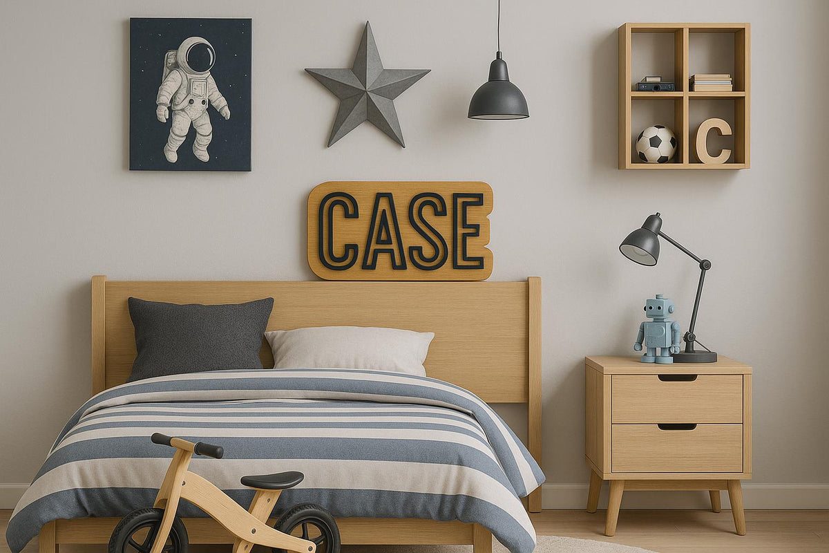 Personalized Wood Name Sign, Layered Rustic Nursery Decor