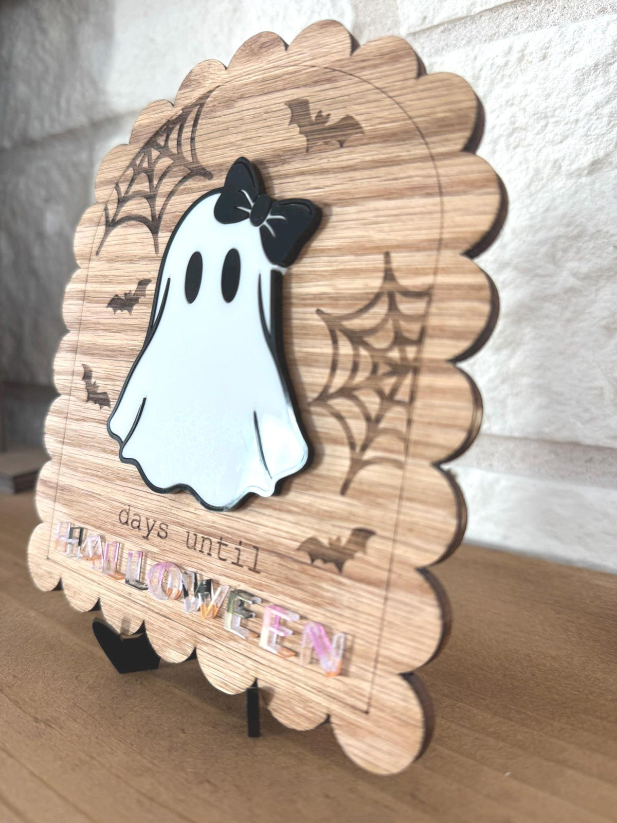 Halloween Countdown Dry Erase Ghost Sign Acrylic Write-On Days Until Halloween Decor Spooky Cute Fall Home Decor