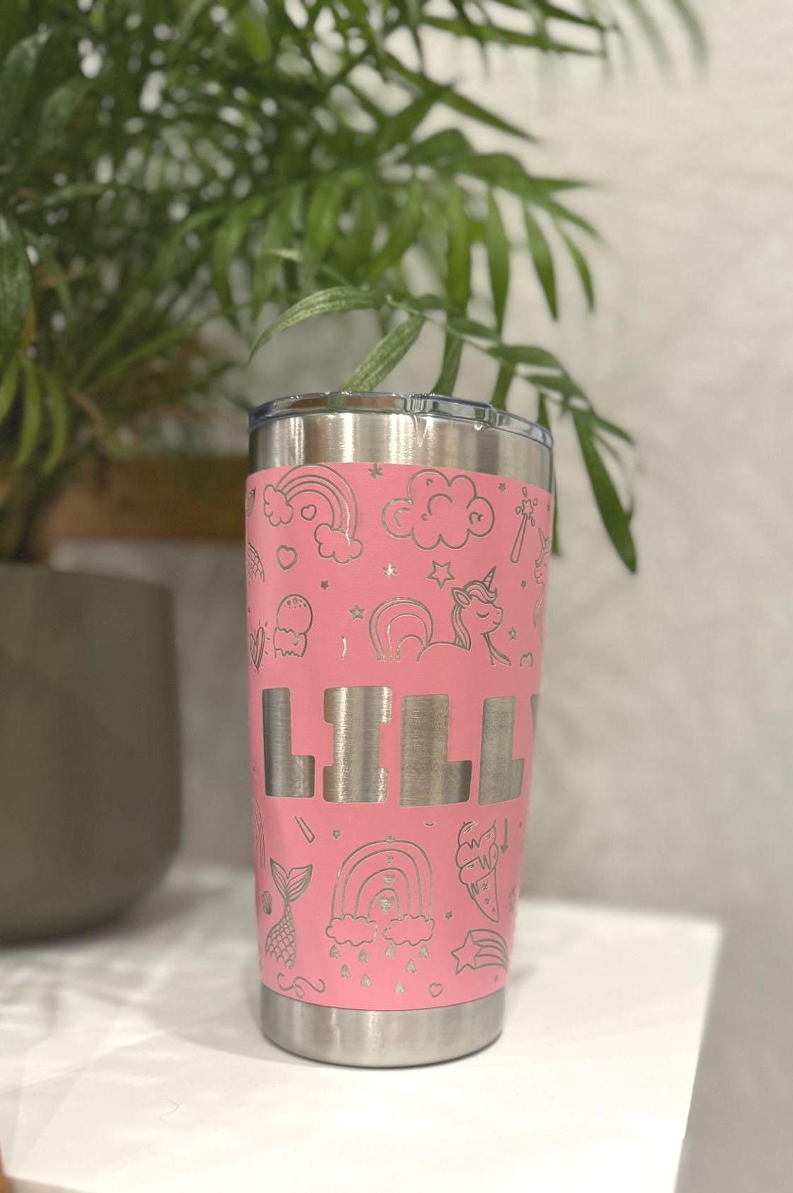 Mermaid Unicorn Tumbler Personalized 20oz Travel Mug Mystical Child Tumbler