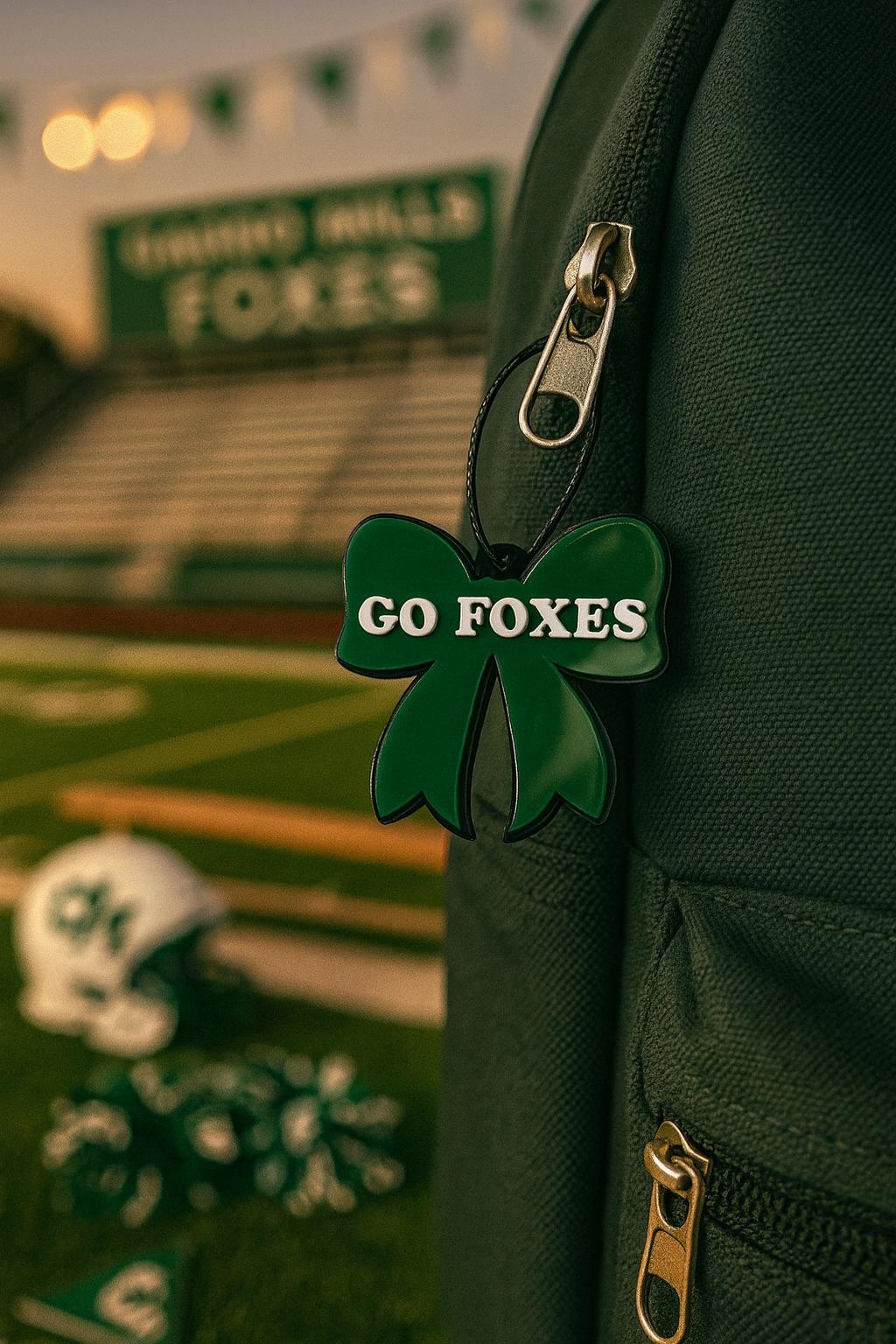 Custom Acrylic Bow Keychain School Spirit Backpack Tag