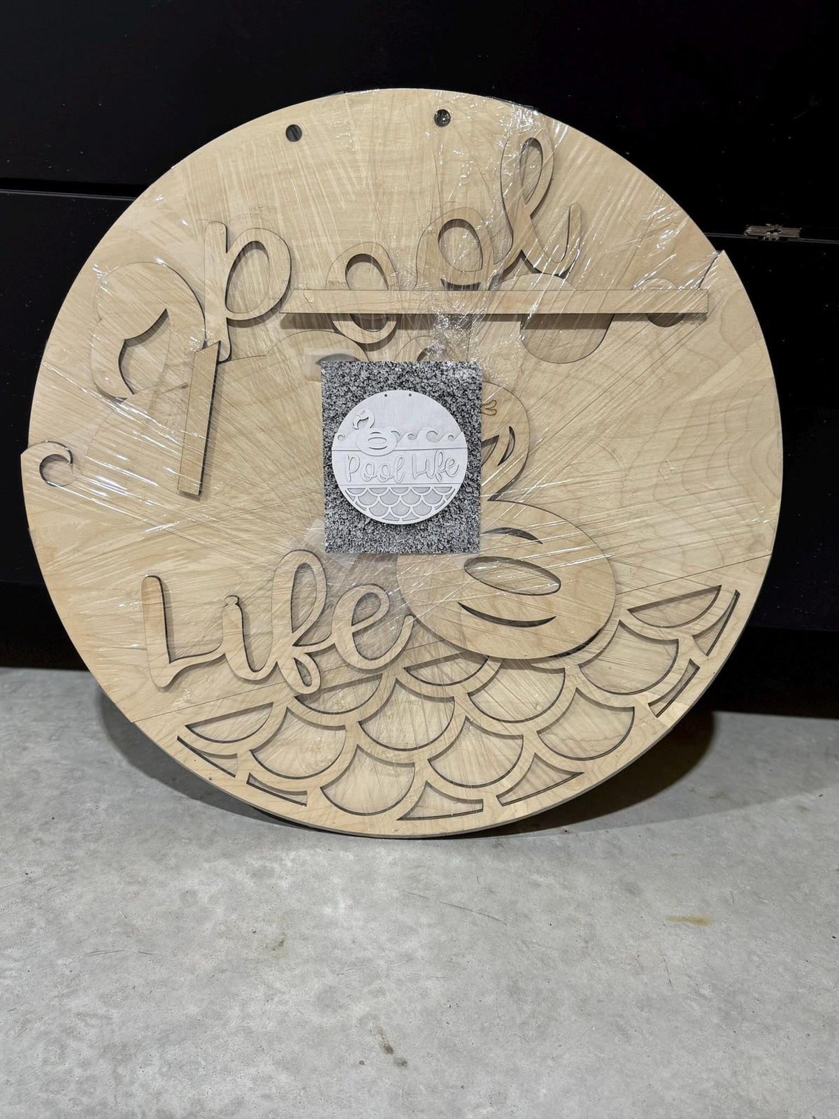 Summer door sign Pool Life Wood Sign Unfinished Laser Cut Door Summer Craft Poolside decor backyard pool sign summer porch beach house sign