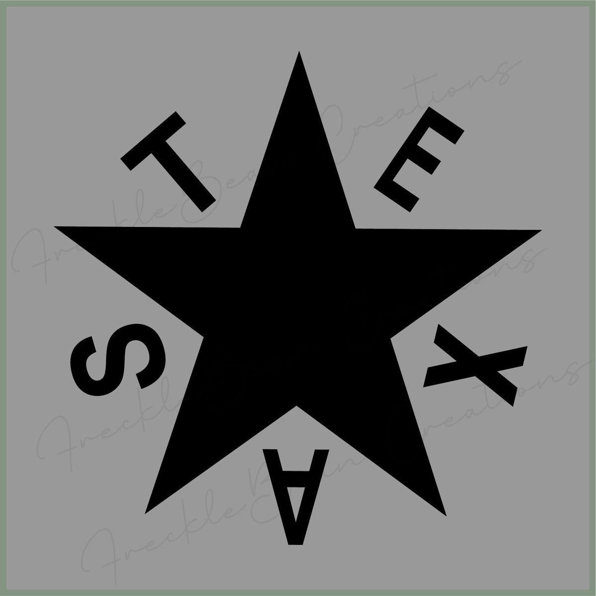 Texas Star Sign SVG, Custom Decor Cut Files (Digital Download)