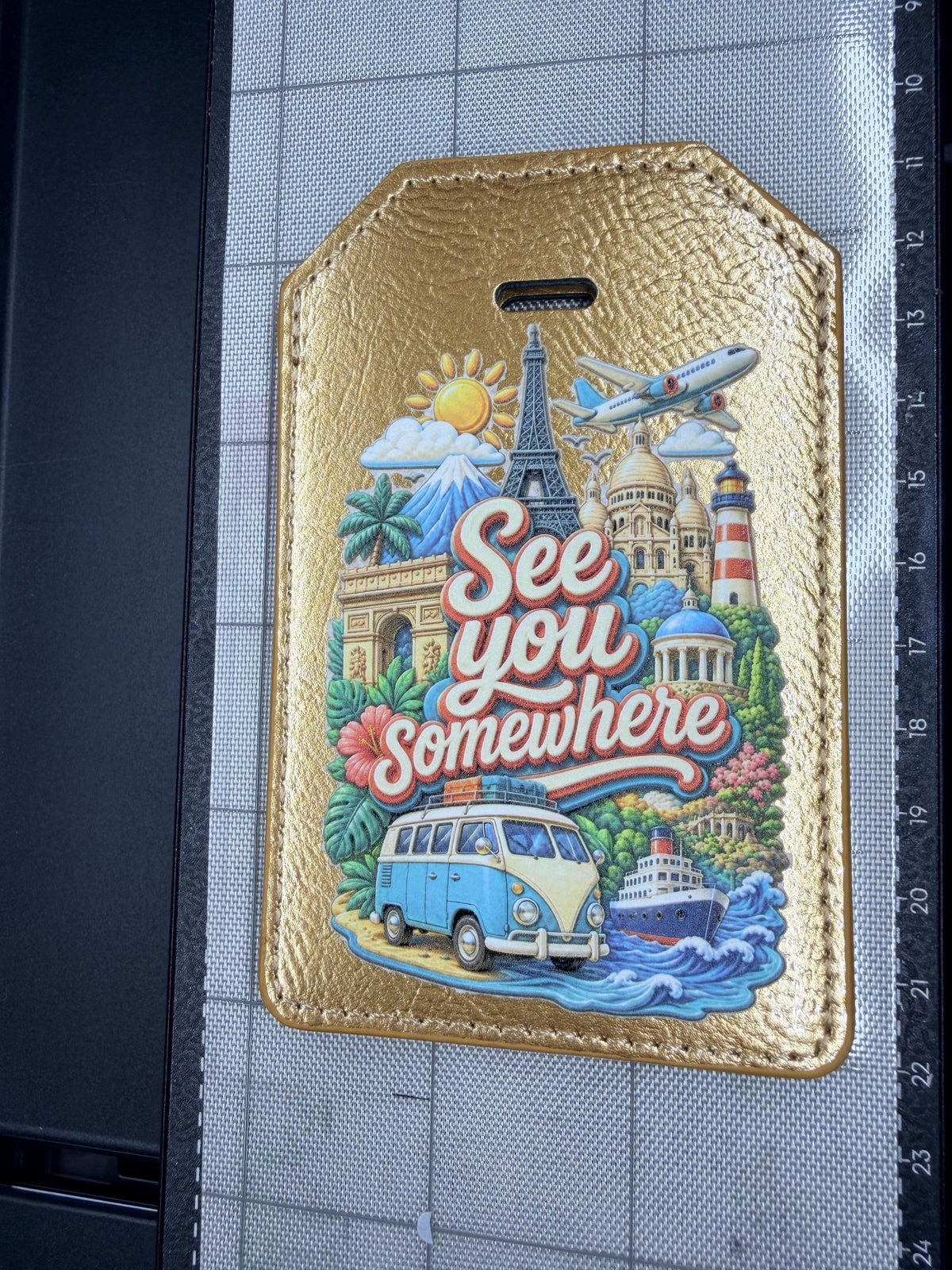 See You Somewhere Luggage Tag: Vacation Travel Bag Identifier