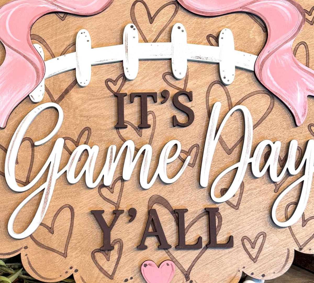 DIY Football Door Hanger Kit: Unfinished Birch Plywood, Paint Party Craft Blank