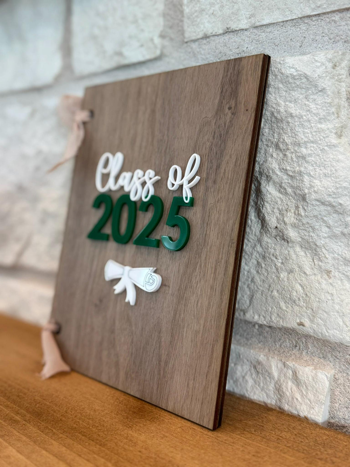 Personalized Class of 2025 Graduation Card Keeper, Wooden Keepsake