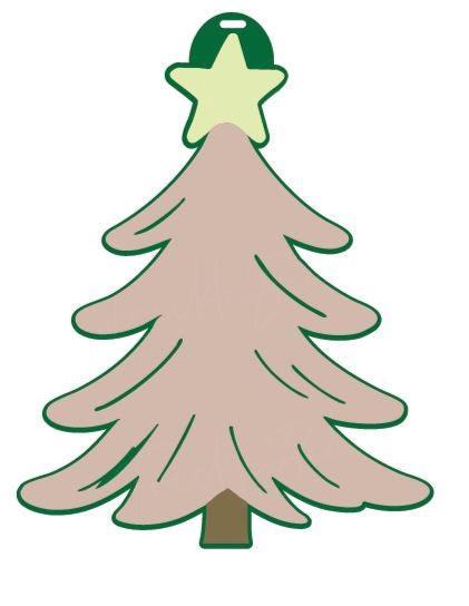 Personalized Family Name Christmas Tree Ornament SVG (Digital Download)