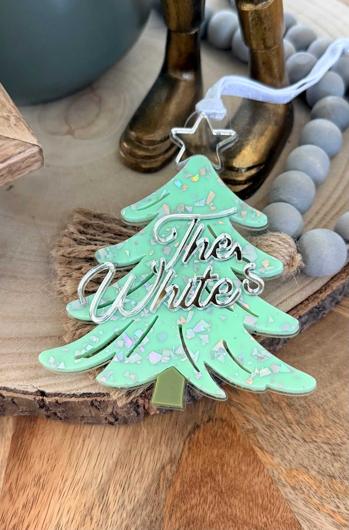 Christmas Tree Ornament Family Name