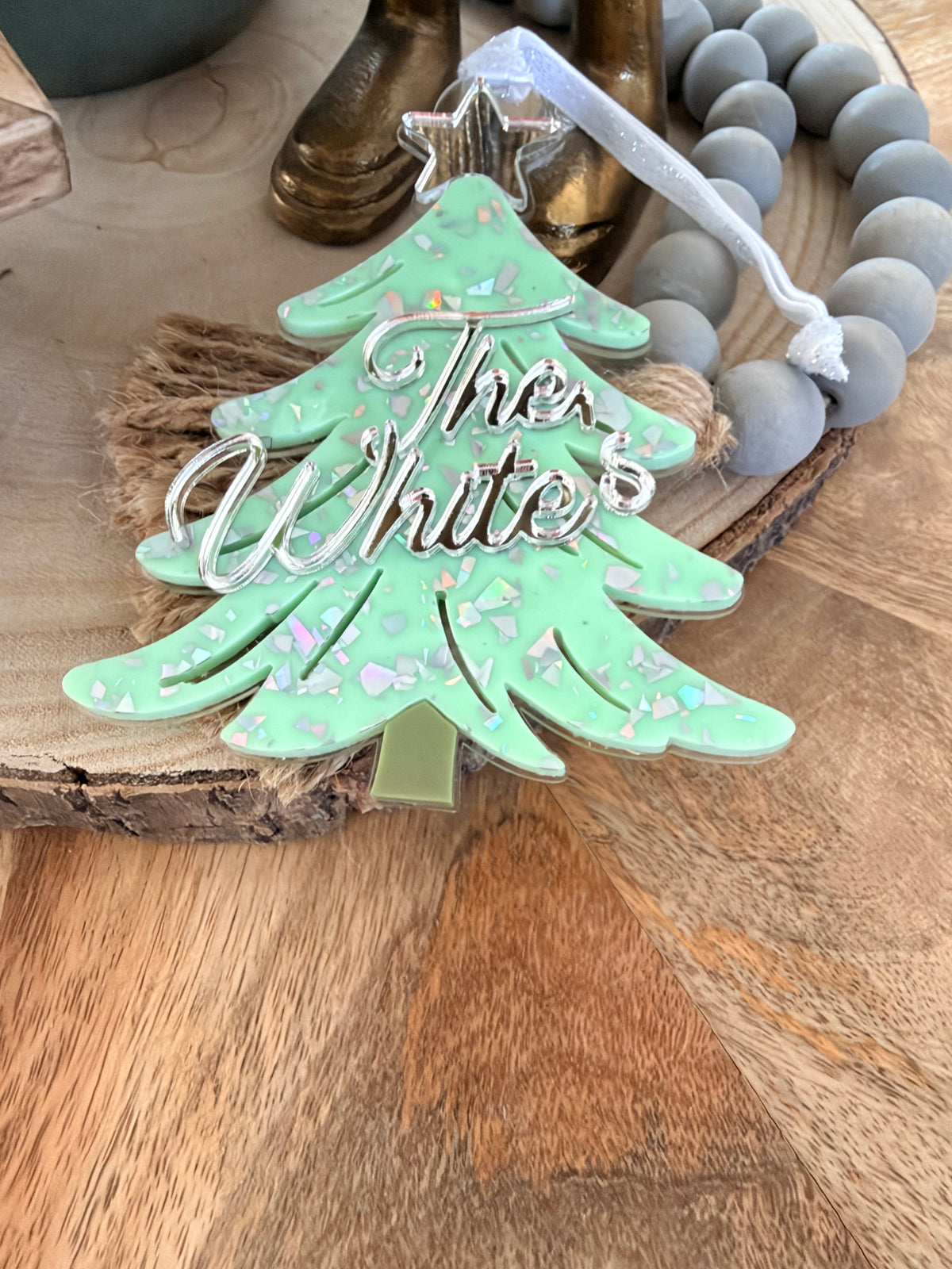 Christmas Tree Ornament Family Name