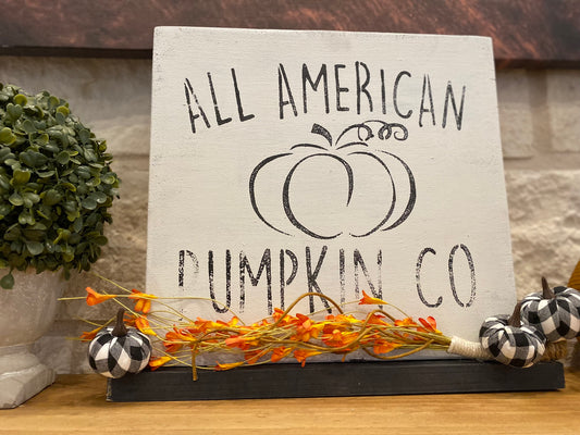 All American Pumpkin Co sign