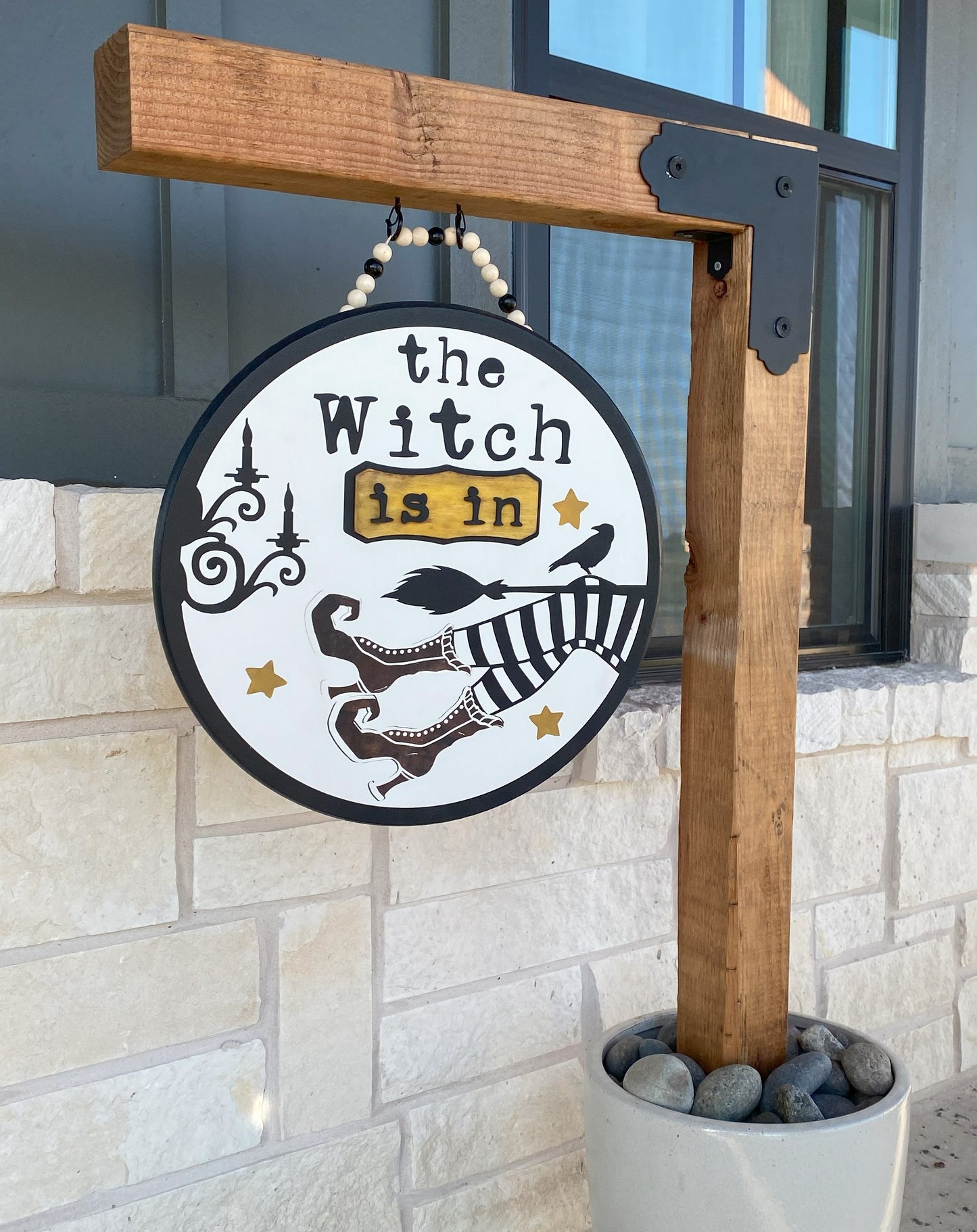 The Witch is IN wood sign