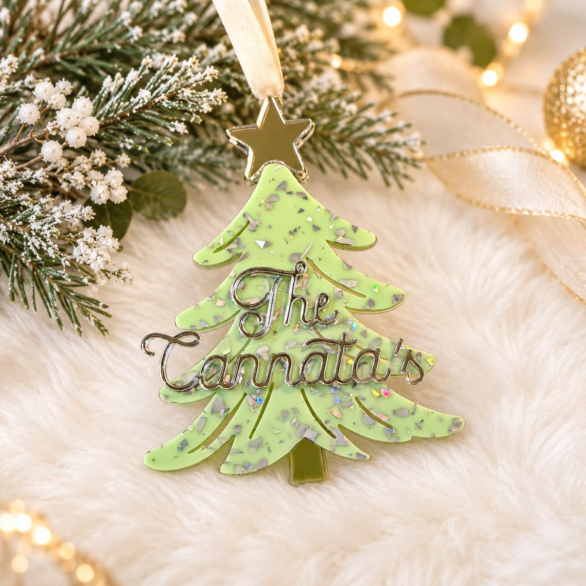 Christmas Tree Ornament Family Name