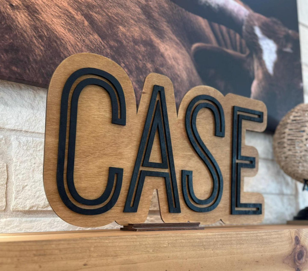 Personalized Wood Name Sign, Layered Rustic Nursery Decor