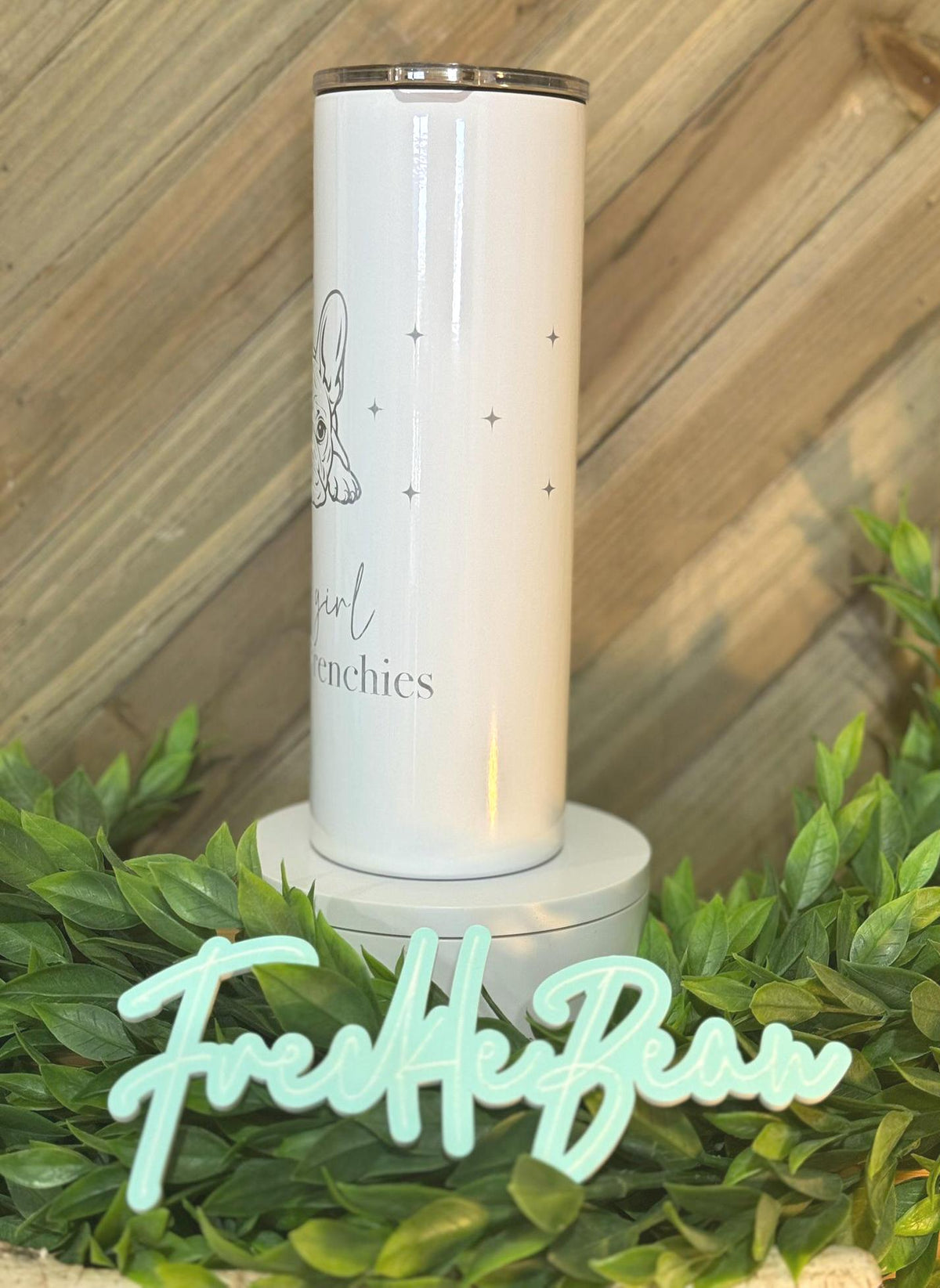 Personalized French Bulldog Tumbler, Dog Lover Gift, Stainless Steel Travel Mug