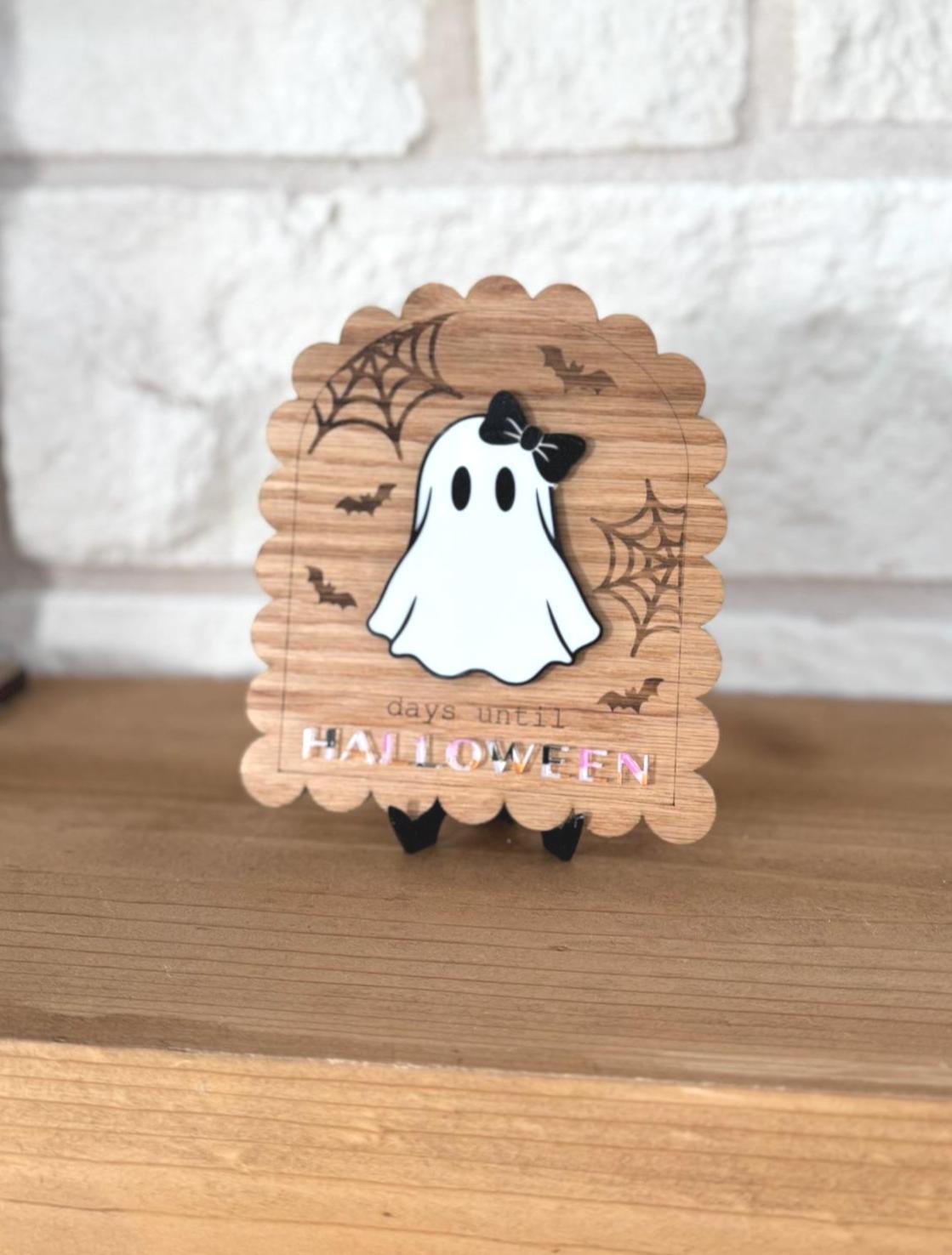 Halloween Countdown Dry Erase Ghost Sign Acrylic Write-On Days Until Halloween Decor Spooky Cute Fall Home Decor