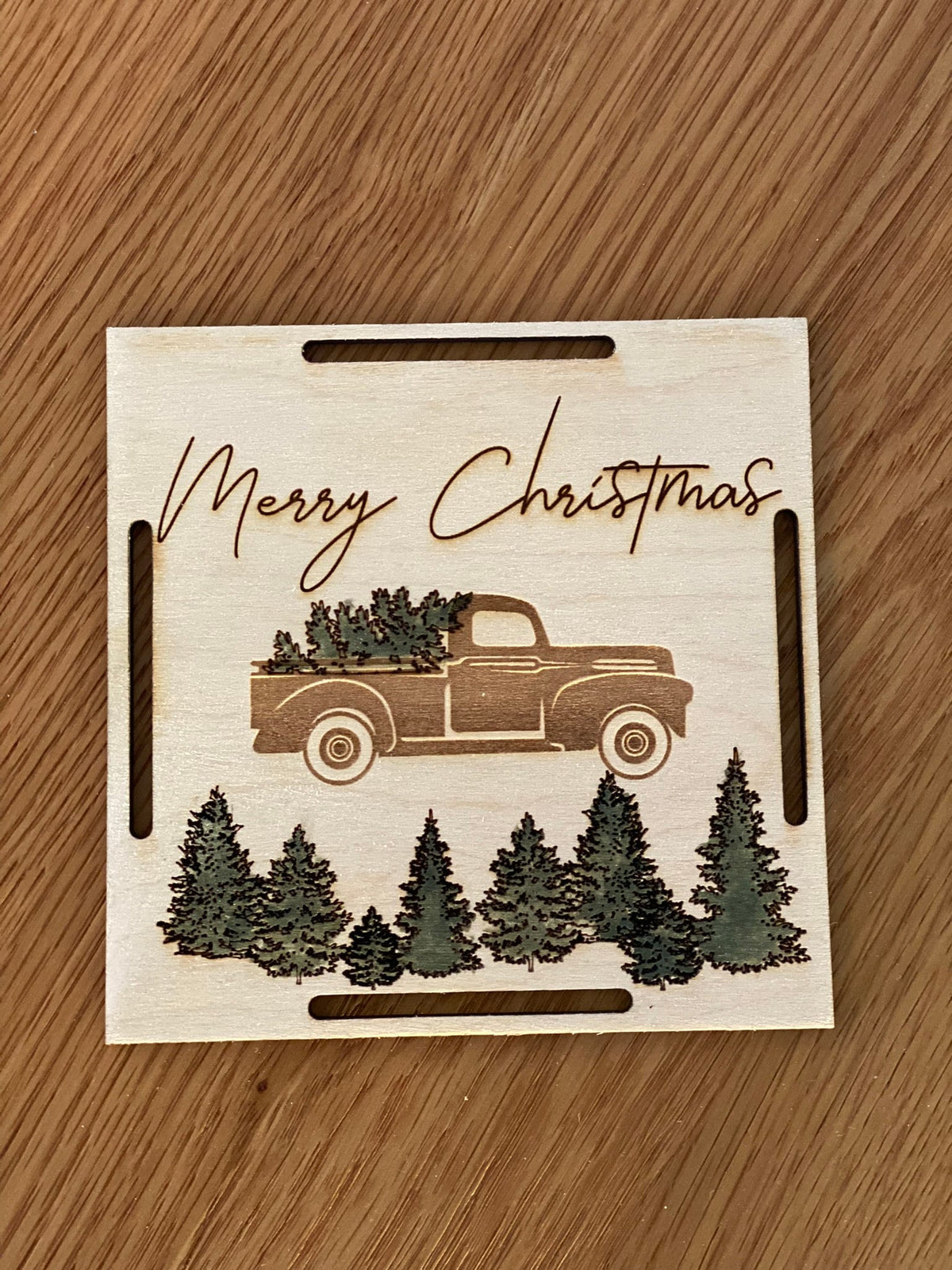 Wood Christmas Blanket Tag SVG, Laser Cut File (Digital Download)
