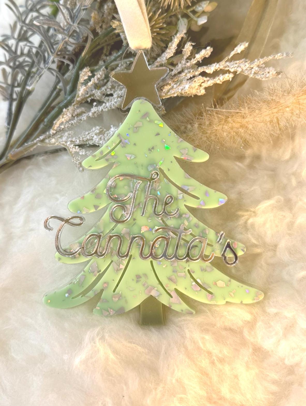 Christmas Tree Ornament Family Name