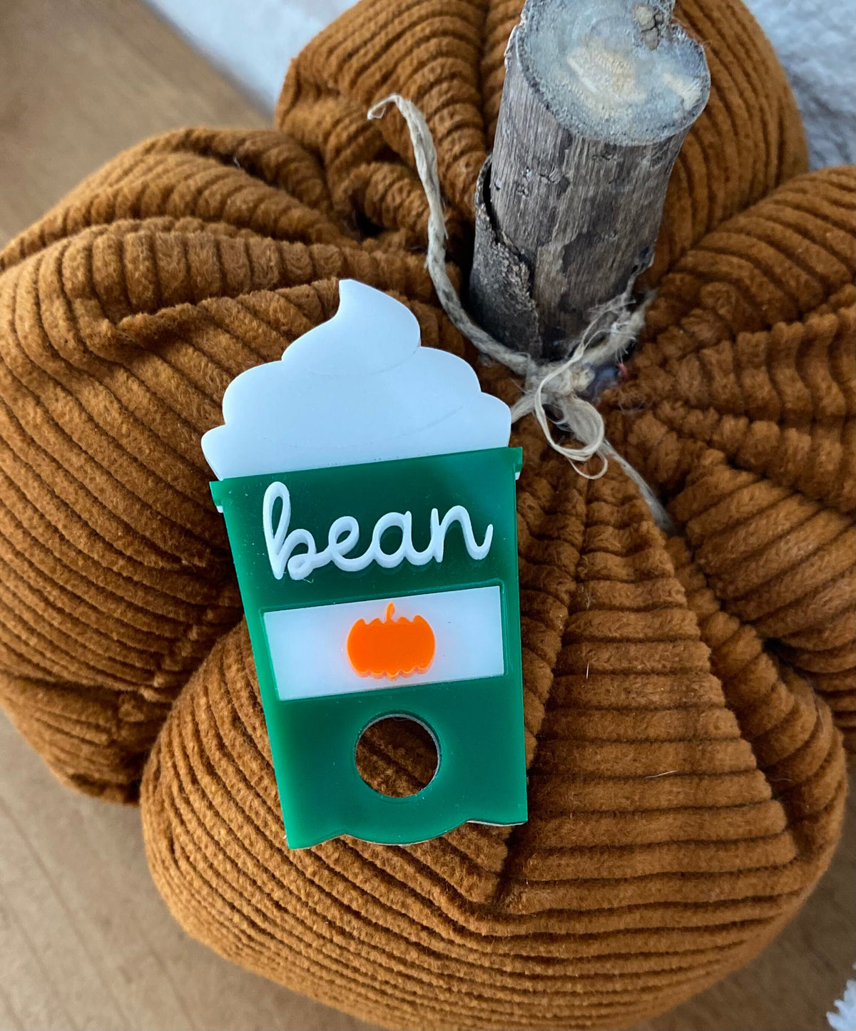 Fall Pumpkin Spice Latte Coffee Acrylic Name H2.0 30 oz