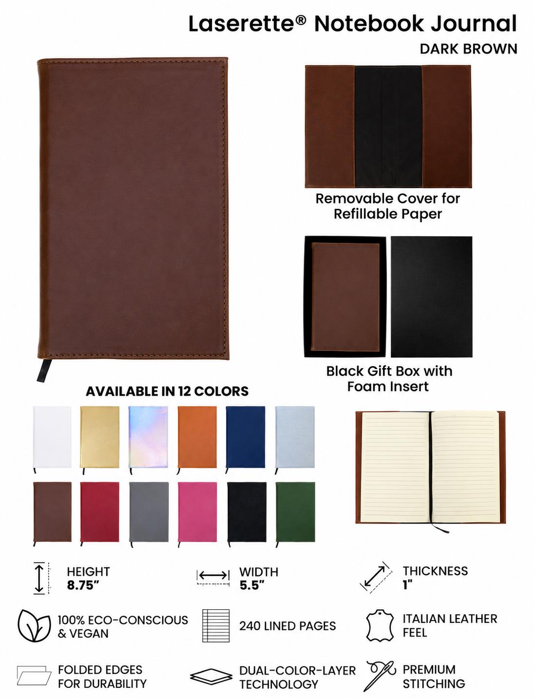 Compass Adventure Journal with Inspirational Quote Brown Leatherette Travel Notebook Traveler Graduation Gift