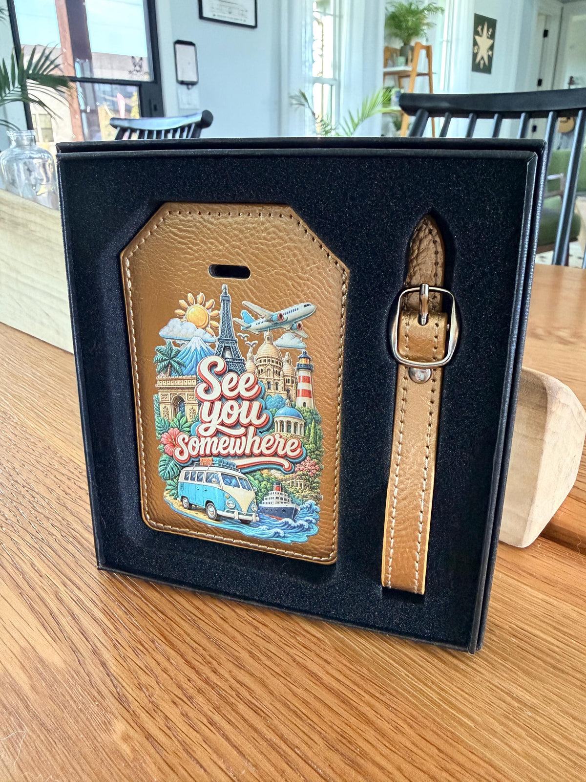 See You Somewhere Luggage Tag: Vacation Travel Bag Identifier