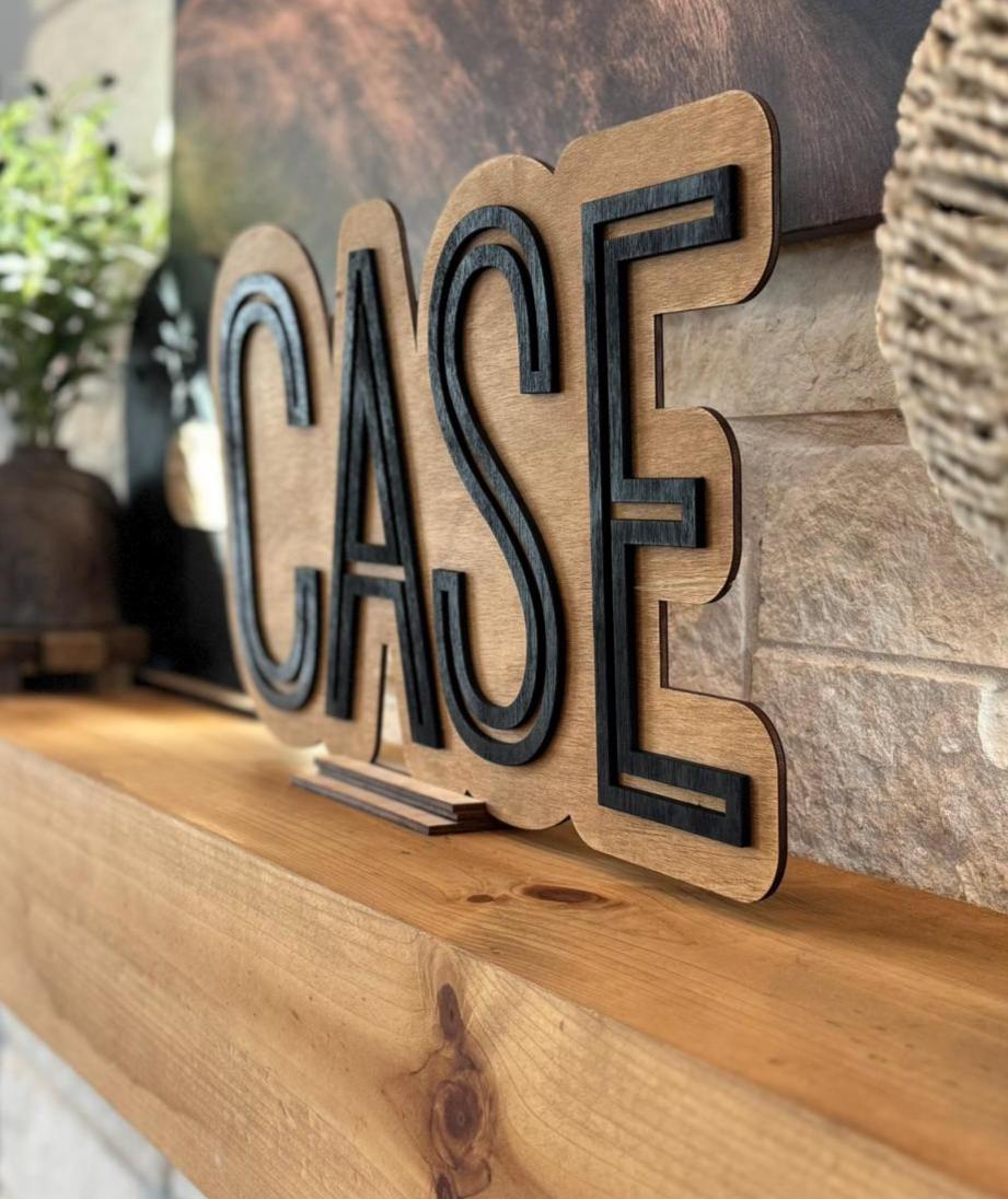 Personalized Wood Name Sign, Layered Rustic Nursery Decor