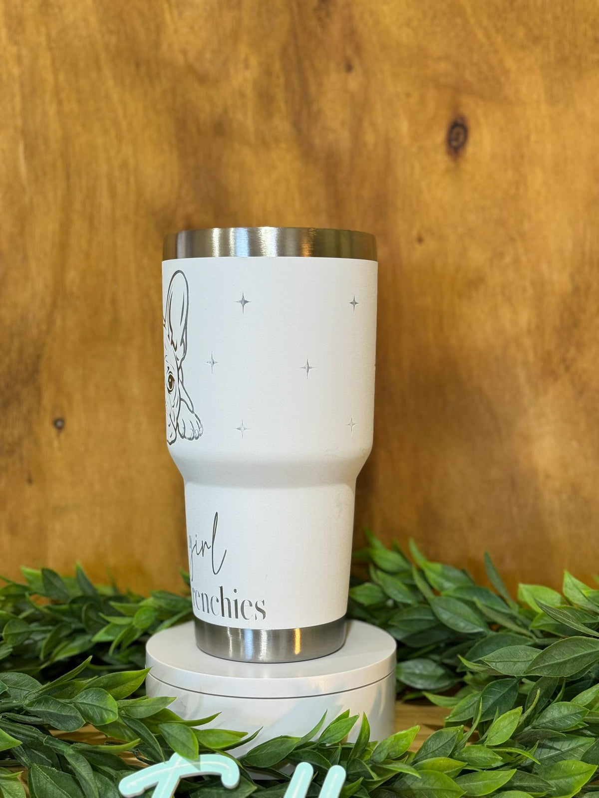 Engraved French Bulldog Tumbler, Dog Mom Gift, 40oz Insulated Cup