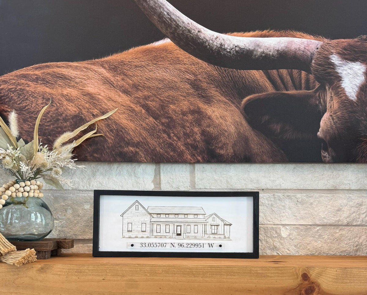 Custom House Photo Engraving with Coordinates Personalized Home Drawing Gift for Realtor New Homeowner Housewarming Gift Custom Sketch