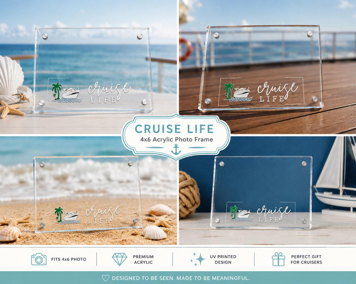 Cruise Life Acrylic Photo Frame: Vacation Memory Display