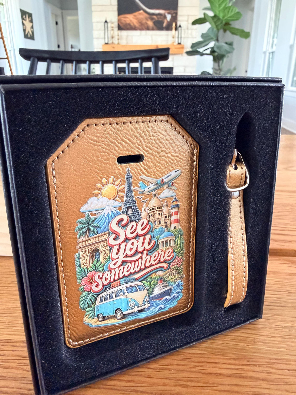 See You Somewhere Luggage Tag: Vacation Travel Bag Identifier