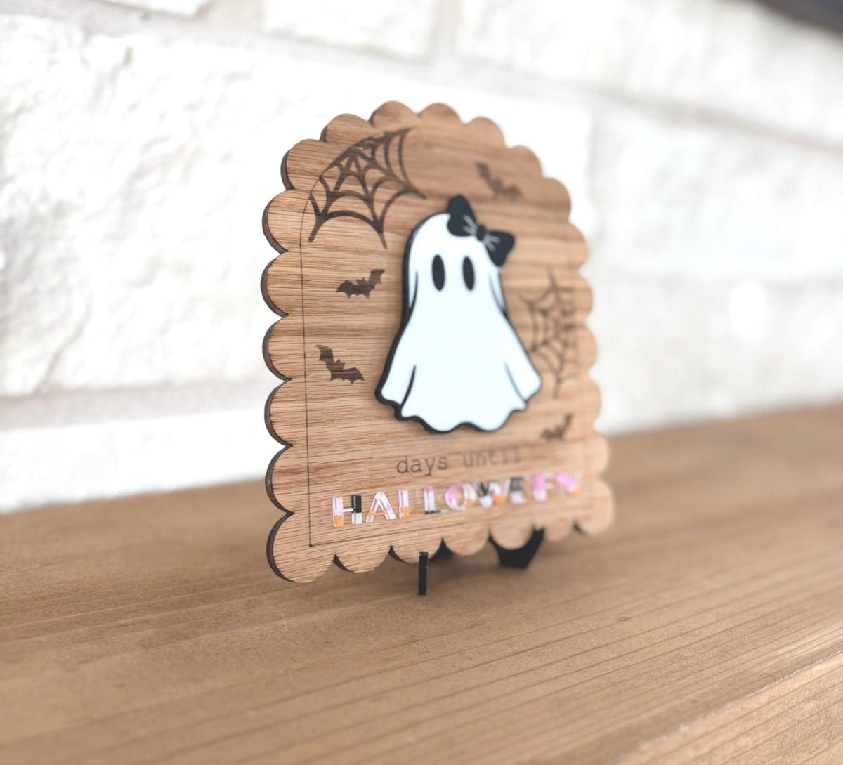 Halloween Countdown Dry Erase Ghost Sign Acrylic Write-On Days Until Halloween Decor Spooky Cute Fall Home Decor